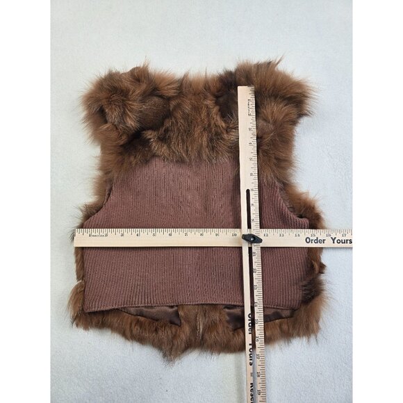 Bonnie Alex Faux Fur Brown Vest For Women Size XS/S - Picture 3 of 3